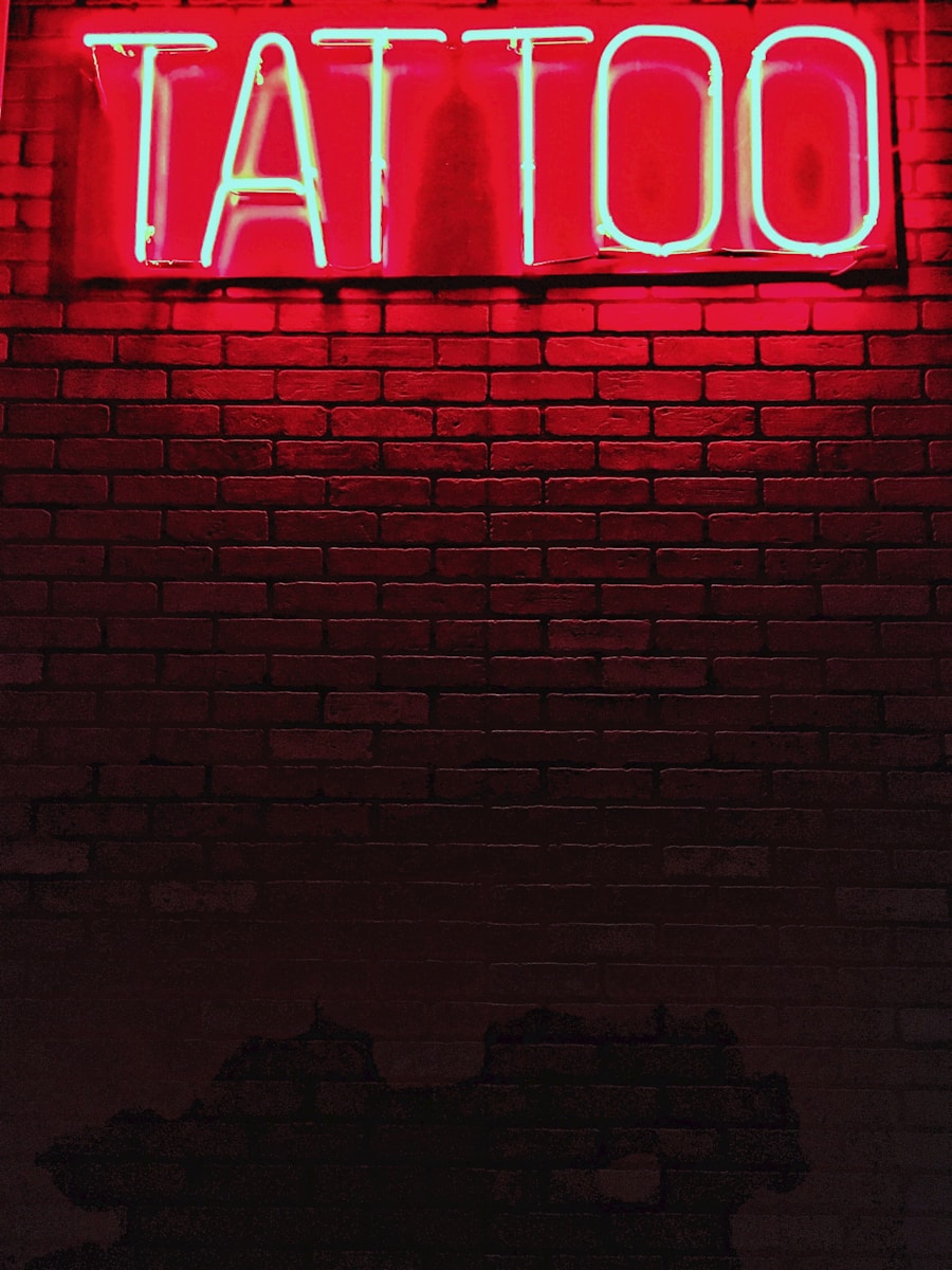 red Tattoo neon light signage