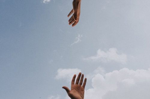 two person's arms